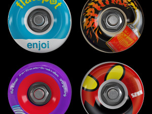 Skateboard set 002 Model 3D