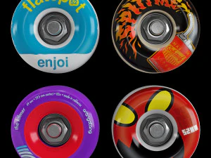 Skateboard set 002 3D Model