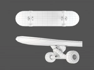 Skateboard set 002 3D Model