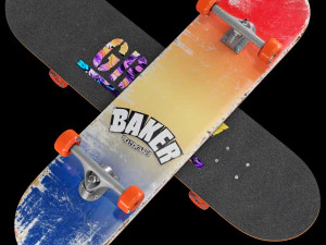 Skateboard set 003 3D Model