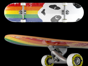 Skateboard set 003 3D 模型