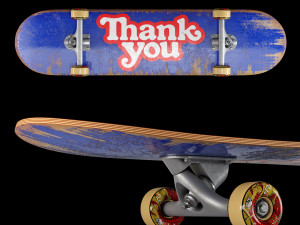 Skateboard set 003 3D 模型