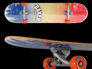 Skateboard set 003 3D 模型