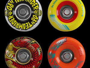 Skateboard set 003 3D 模型