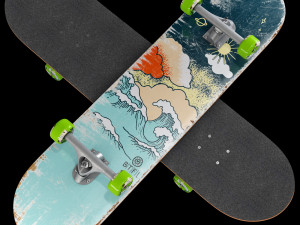 Skateboard set 004 Model 3D