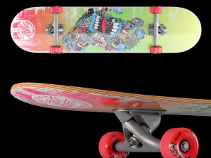 Skateboard set 004 3D Model