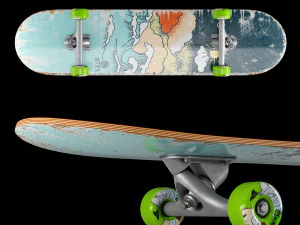 Skateboard set 004 3D Model