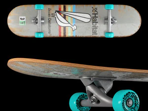 Skateboard set 004 3D Model