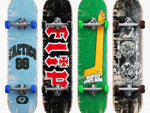 Conjunto de skate 005 Modelo 3D