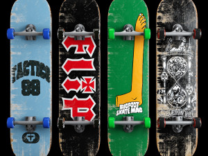 Skateboard set 005 3D Модель