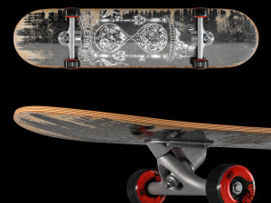 Skateboard set 005 3D Модель