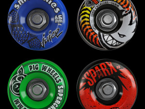 Skateboard set 005 3D Модель
