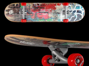 Skateboard set 006 3D Model
