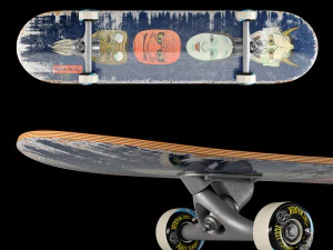 Skateboard set 006 3D Model