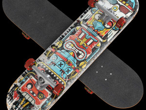 Skateboard set 007 3D-Modell