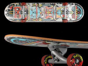 Skateboard set 007 3D Model