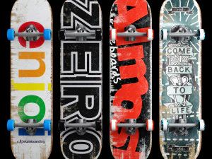 Skateboard set 008 3D Model