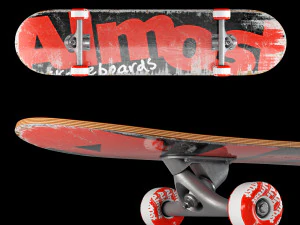 Skateboard set 008 3D Model
