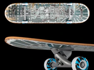 Skateboard set 008 3D Model