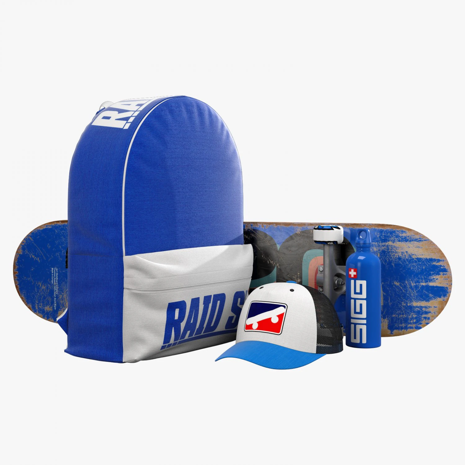 Set decorativo blu Modello 3D .c4d .max .obj .3ds .fbx .stl .blend