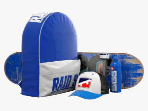 装飾セット ブルー 3Dモデル