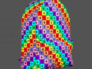 Set decorativo blu Modello 3D