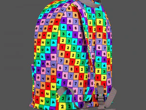 Set decorativo blu Modello 3D