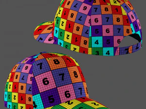 Set decorativo blu Modello 3D