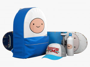 장식 세트 만화 블루 3D 모델