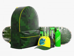 장식 세트 녹색 3D 모델