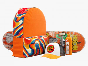 Conjunto decorativo laranja Modelo 3D