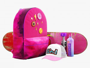 Set decorativo rosa Modello 3D