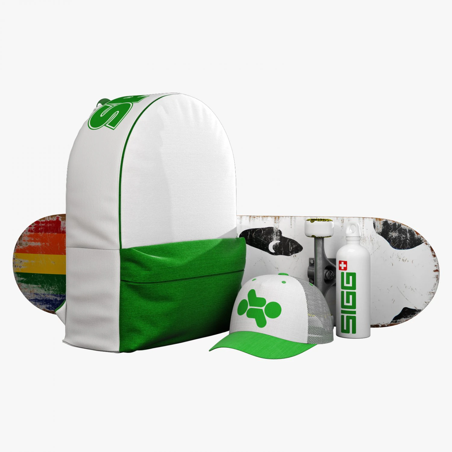 Decorative set white 3D Model .c4d .max .obj .3ds .fbx .stl .blend 