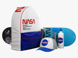 Decorative set white NASA 3D Model