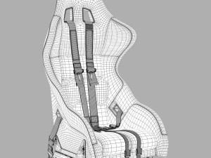 Sparco pro 2000 racing seat 3D Model