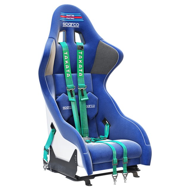 Sparco pro 2000-martini racing-racing seat Model 3D .c4d .max .obj .3ds .fbx .stl .blend 