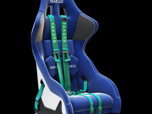 Sparco pro 2000-martini racing-racing seat Model 3D