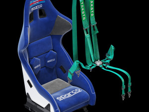 Sparco pro 2000-martini racing-racing seat Model 3D