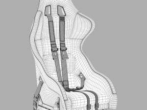 Sparco pro 2000-martini racing-racing seat Model 3D