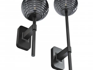 Astroverlichting tacoma enkel-enkel grande geribbeld glas 3D Model