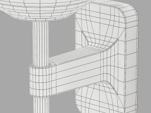 Astroverlichting tacoma enkel-enkel grande geribbeld glas 3D Model