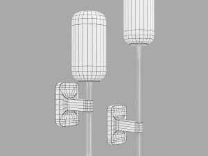 Astro lighting tacoma single-single grande reed glass Modelo 3D