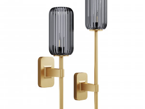 Astro lighting tacoma single-single grande reed ribbed glass Modello 3D