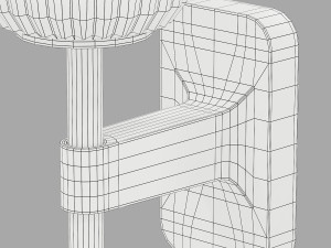 Astro lighting tacoma single-single grande reed ribbed glass 3D Model