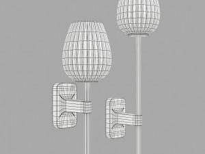 Astro lighting tacoma single-single grande tulip ribbed glass 3D Модель