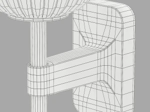 Astro lighting tacoma single-single grande tulip ribbed glass 3D Model