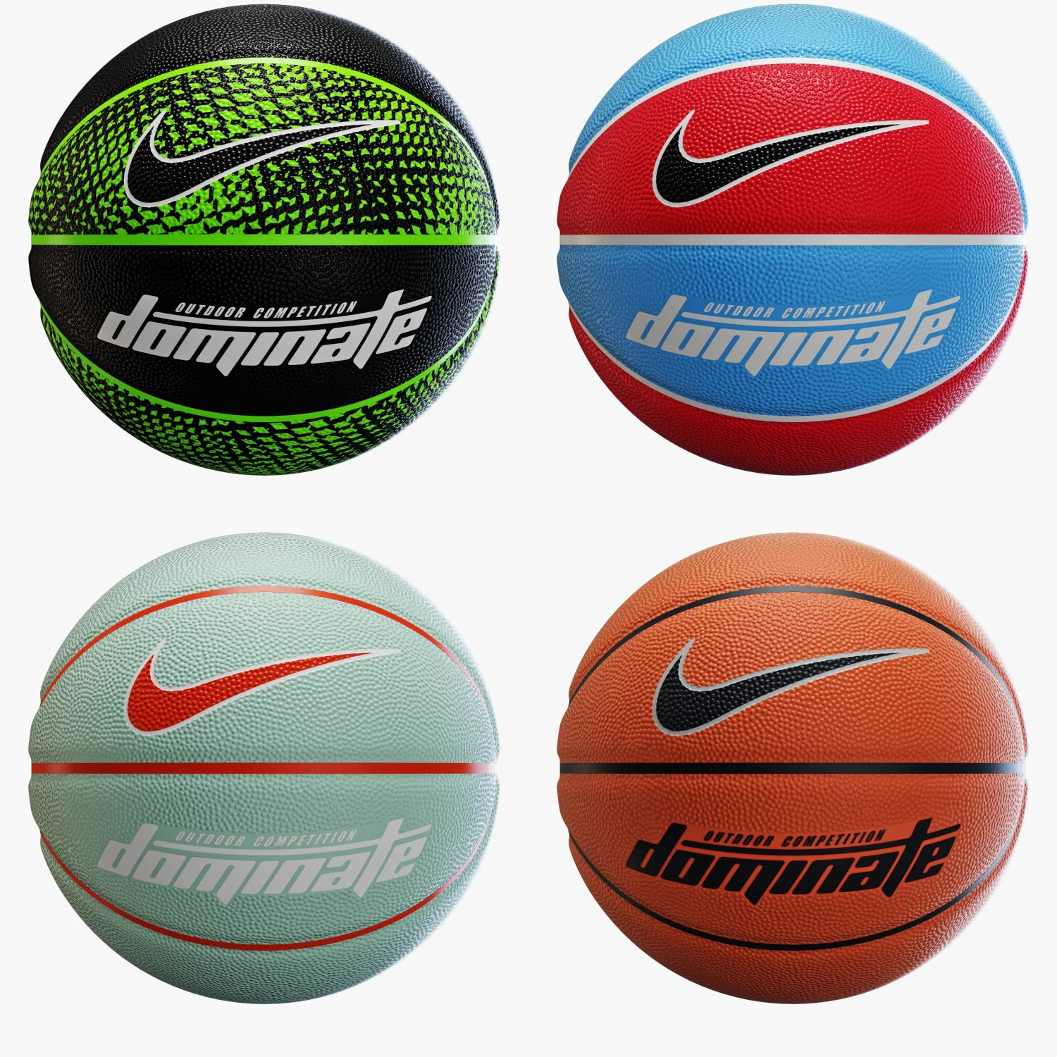 Basketball ball nike dominate set 3D Model .c4d .max .obj .3ds .fbx .stl .blend 