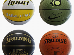 Basketball ball set 003 3D Model