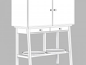 Ernest William Gimson cabinet Modèle 3D