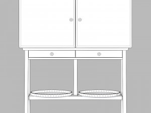 Ernest William Gimson cabinet Modèle 3D